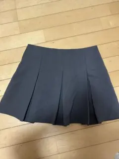 ダークグレー プリーツミニスカート