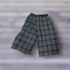 チェック柄キュロットパンツ