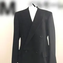 ベルモーレ 　テーラードジャケット　背抜き　黒 ダブル　 礼服 汚＜M＞　A17のサムネイル