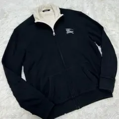 【美品/M】バーバリー ブラックレーベル ボアブルゾン ジップアップブルゾン 黒