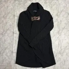 Ralph Lauren ブラック ケーブルニット バックル付き　M
