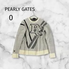 パーリーゲイツ ニット 0 S レディース PGロゴ ゴルフ クルーネック