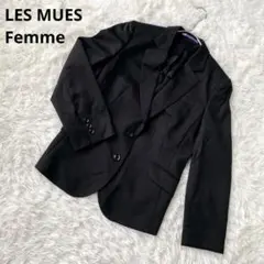 AOKI LES MUES Femme ジャケット【L】黒 ウール100%のサムネイル