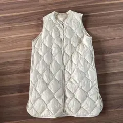 UNIQLO ULTRA LIGHT DOWN ロングベスト アイボリー M