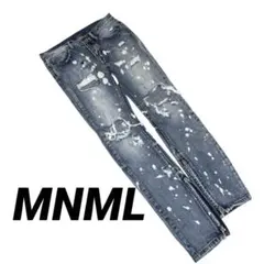 MNML ミニマル デニム ジーンズ W31 L相当 ペイント ダメージ加工