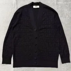 FENDI フェンディ FF ズッカ Vネック ニット カーディガン サイズ36
