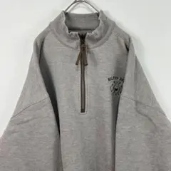 USA古着 gear ハーフジップ 刺繍 スウェット ゴルフ