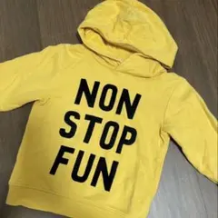 H&M エイチアンドエム　黄色パーカー　100㎝　ビッグロゴ