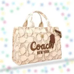 COACHコーチ大容量34ｃｍシグネチャーラージカーゴトートバッグ34