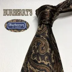 BURBERRY’S バーバリー　ネクタイ　ブラウン　ペイズリー柄　ヴィンテージ