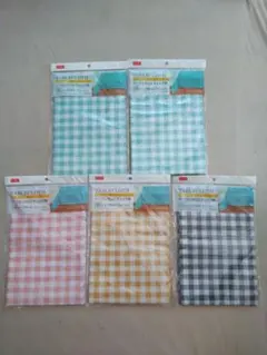 DAISO テーブルクロス チェック柄 130cm×175cm 5枚セットのサムネイル