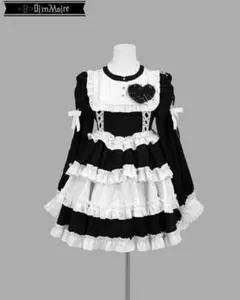 DimMoire【ディムモアール】フリルに埋もれて見る悪夢ドレス DimMoire フリルに埋もれて見る悪夢ドレス Black&White M - メルカリ