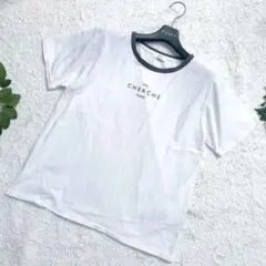 a.v.v アーヴェヴェ ロゴTシャツ ホワイト Mサイズ リンガーTのサムネイル