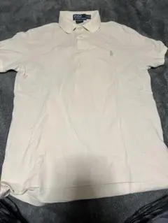 【希少配色】ラルフローレン ポロシャツ M 白 ライムグリーン刺繍 香港製