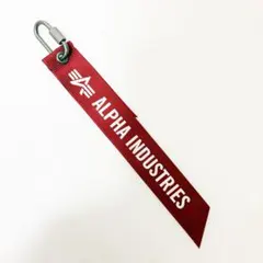 ALPHA INDUSTRIES レッドナイロンタグ