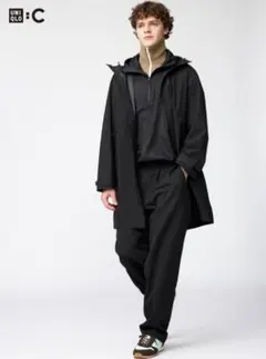 ◆新品◆【UNIQLO】タックワイドテーパードパンツ S ブラック