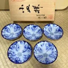 深川製磁 牡丹金ミル 小皿 5枚 木箱入り②のサムネイル
