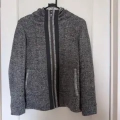 クリスモンテス　裏起毛　フリースジャケット　フーディー　ジップアップ　ハイネック