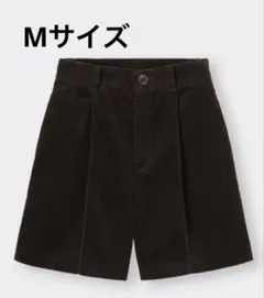 GU ジーユー　Mサイズ　ダークブラウン コーデュロイ ショートパンツ
