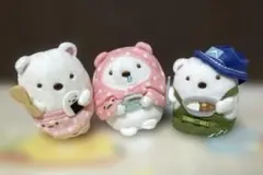 すみっコぐらし てのりぬいぐるみ しろくま 3匹セット④