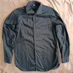 00s OLD UNIQLO 黒色 長袖シャツ Lサイズ
