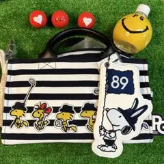 パーリーゲイツ スヌーピー トートバッグ ＜ボーダー柄＞ (UNISEX)
