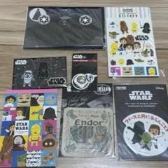 StarWars スターウォーズ　ステッカー、シール、メモ張、ワッペンセット