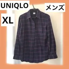 美品　UNIQLO ユニクロ　シャツ　ワイシャツ　カジュアルシャツ　秋冬物　XL
