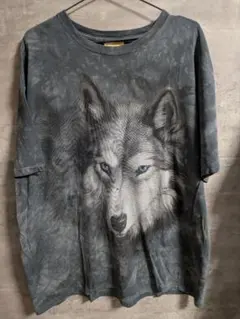 THE MOUNTAIN オオカミ アニマルプリント Tシャツ XL