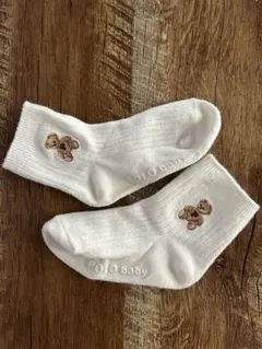 Polo Baby テディベア刺繍 ベビー靴下