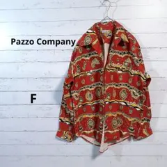 ペイズリー柄　総柄　オーバーサイズシャツ メンズ　古着　フリー　/68