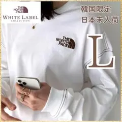 韓国限定★ノースフェイス★エッセンシャル 白 ロンT L ユニセックスのサムネイル