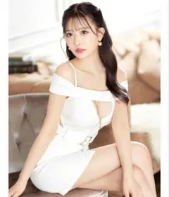 DAZZY オフショルダー ホワイトドレス S-L