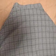 秋冬　ROPE PICNIC グレー系チェック柄フレアスカート
