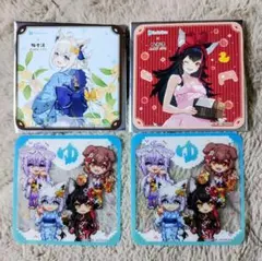 極楽湯×ホロライブ 特典コースター4点セット★