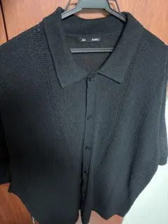 GU ウォッシャブルブークレニットシャツ(5分袖) XL