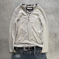 archive grunge ロンT Vネック レイヤード 00s y2k