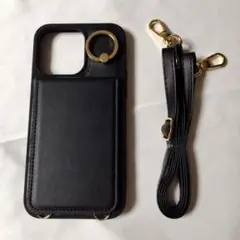 ✨新品✨アイフォン14 プロマックス ケースショルダー ブラック