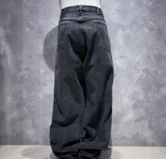 USA 古着 Wrangler ブラックデニムパンツ ワイド buggy