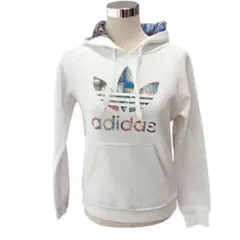 adidas ホワイト パーカー フード付き【残1点/レディース】XSsize