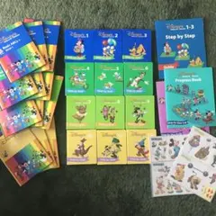 DWE ステップバイステップ　絵本　宝箱　アクティビティブック　スティックオンズ