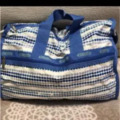 ボストンバッグ 旅行用 ブルー ドット柄のサムネイル