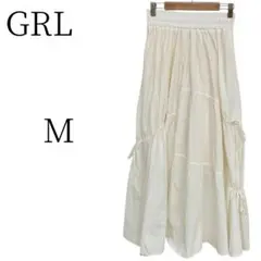 GRL グレイル ホワイト ひざ丈 フレアスカート M