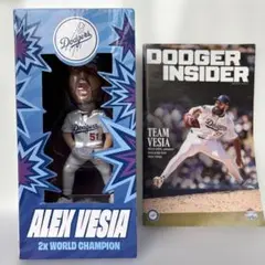 未開封 Dodgers Alex Vesiaボブルヘッドと公式プログラムのセット