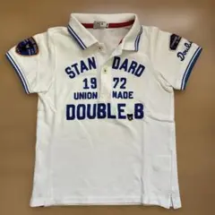 DOUBLE.B 白地ポロシャツ 110