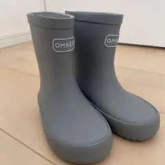 未使用　OMNES 長靴　レインブーツ グレー　14cm