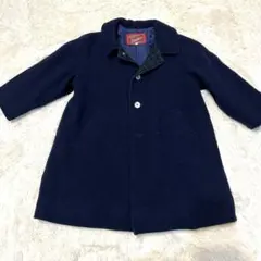 ファミリア　ヴィンテージ　ウールコート　ネイビー　お受験コート　紺