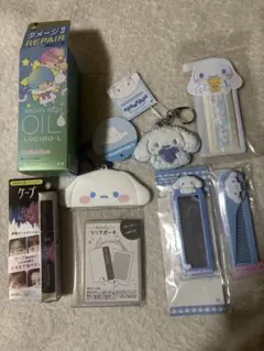 シナモロール アイテムセット ミラー コーム キーホルダー クリアポーチ