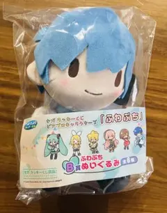 KAITO ふわぷち ぬいぐるみ ステッカー 缶バッジ ラッキーくじ ふわぷち セガ ラッキーくじ B賞 初音ミク ぬいぐるみ ピアプロ