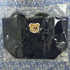 オールドテディワッペントートバッグ ネイビー ラブラリーバイフェイラー 小サイズ